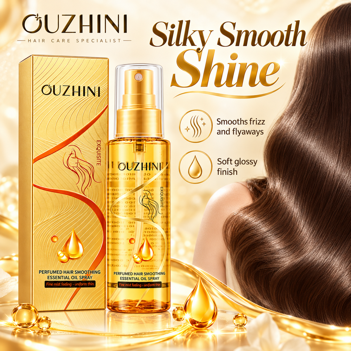 OUZHINI Deep Nourishing Hair Smoothing Essential Oil Spray