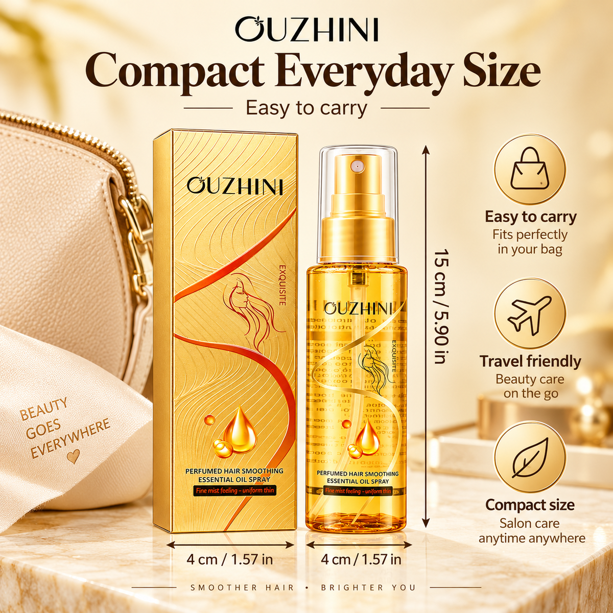 OUZHINI Deep Nourishing Hair Smoothing Essential Oil Spray