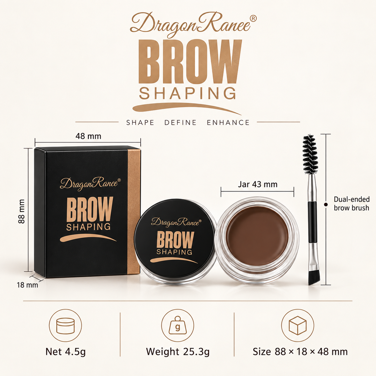 Dragon Ranee Eyebrow Pomade Styling Cream Brow Shaping Gel