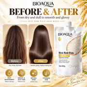 BIOAQUA Rice Raw Pulp Hair Mask for Dry Damaged Hair