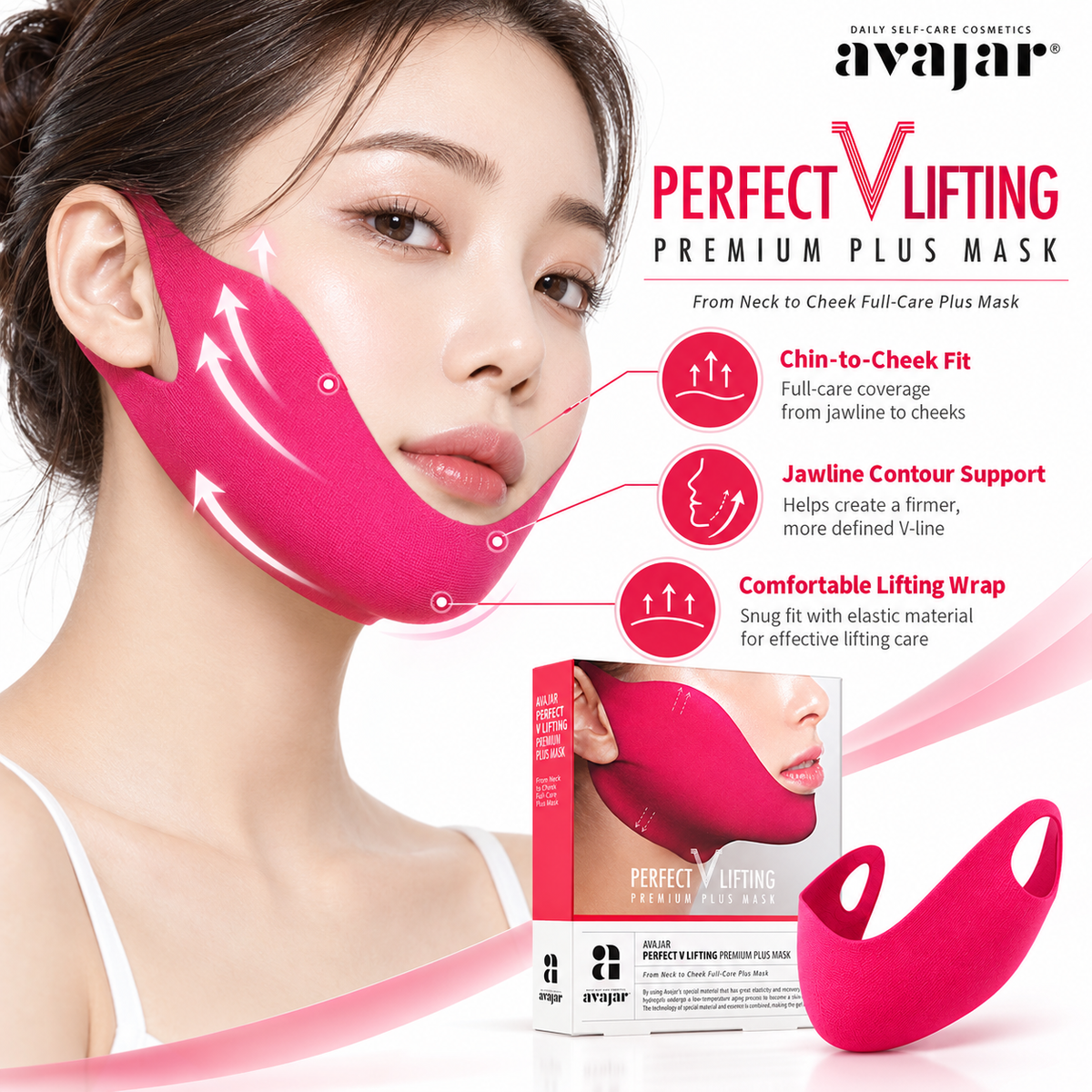 AVAJAR Perfect V Lifting Premium Plus Mask for Face & Neck