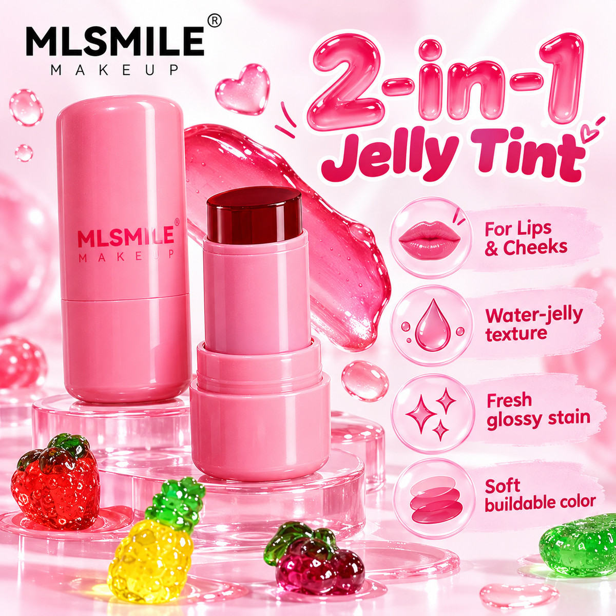 MLSMILE Water Jelly Lip & Cheek Tint Stick