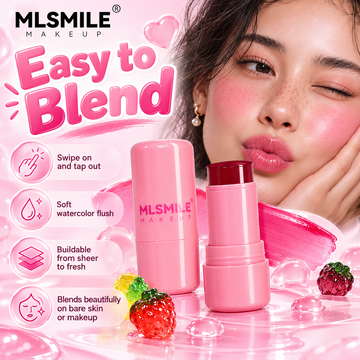 MLSMILE Water Jelly Lip & Cheek Tint Stick