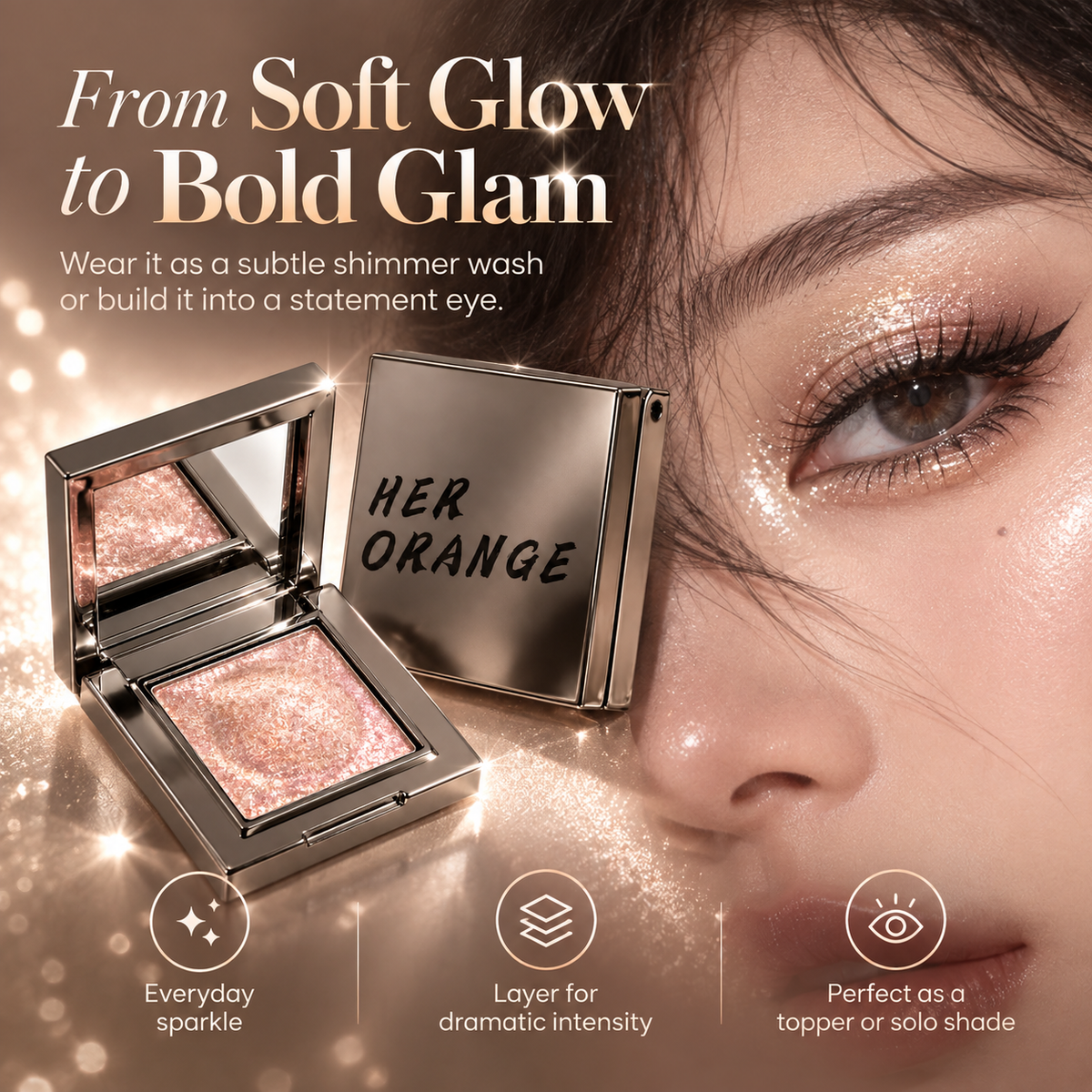 HERORANGE Chameleon & Diamond Shimmer Single Eyeshadow