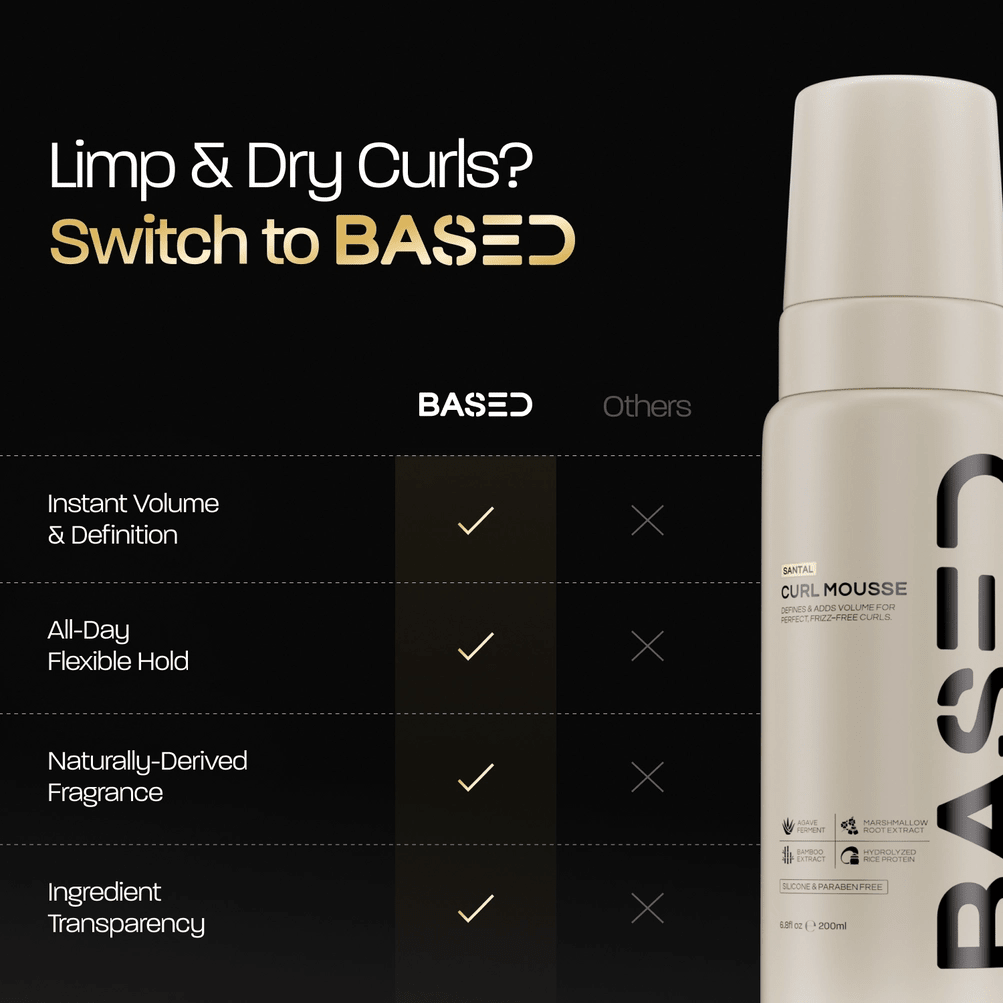 BASED Curl Mousse for Curly Hair 6.8 oz - AHVTE