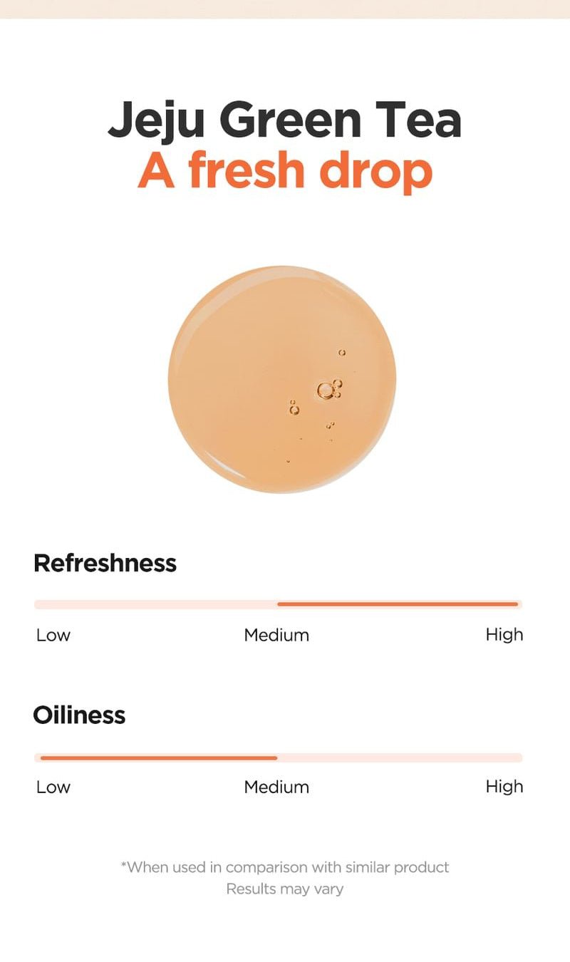 Isntree Green Tea Fresh Toner 200mL freshness and oiliness comparison
