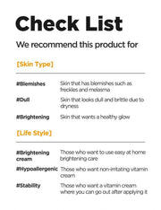 Isntree C-Niacin Toning Cream 50mL skin and lifestyle checklist