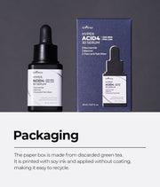 Isntree Hyper Acid 4 AHA BHA PHA LHA 30 Serum 20mL recycled paper and soy ink packaging