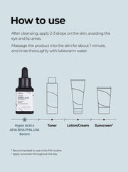 Isntree Hyper Acid 4 AHA BHA PHA LHA 30 Serum 20mL how to use and routine