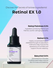 Isntree Hyper Retinol EX 1.0 Serum 20mL retinoid and bakuchiol concentrations