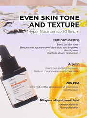 Isntree Hyper Niacinamide 20 Serum 20mL niacinamide arbutin zinc and hyaluronic acid