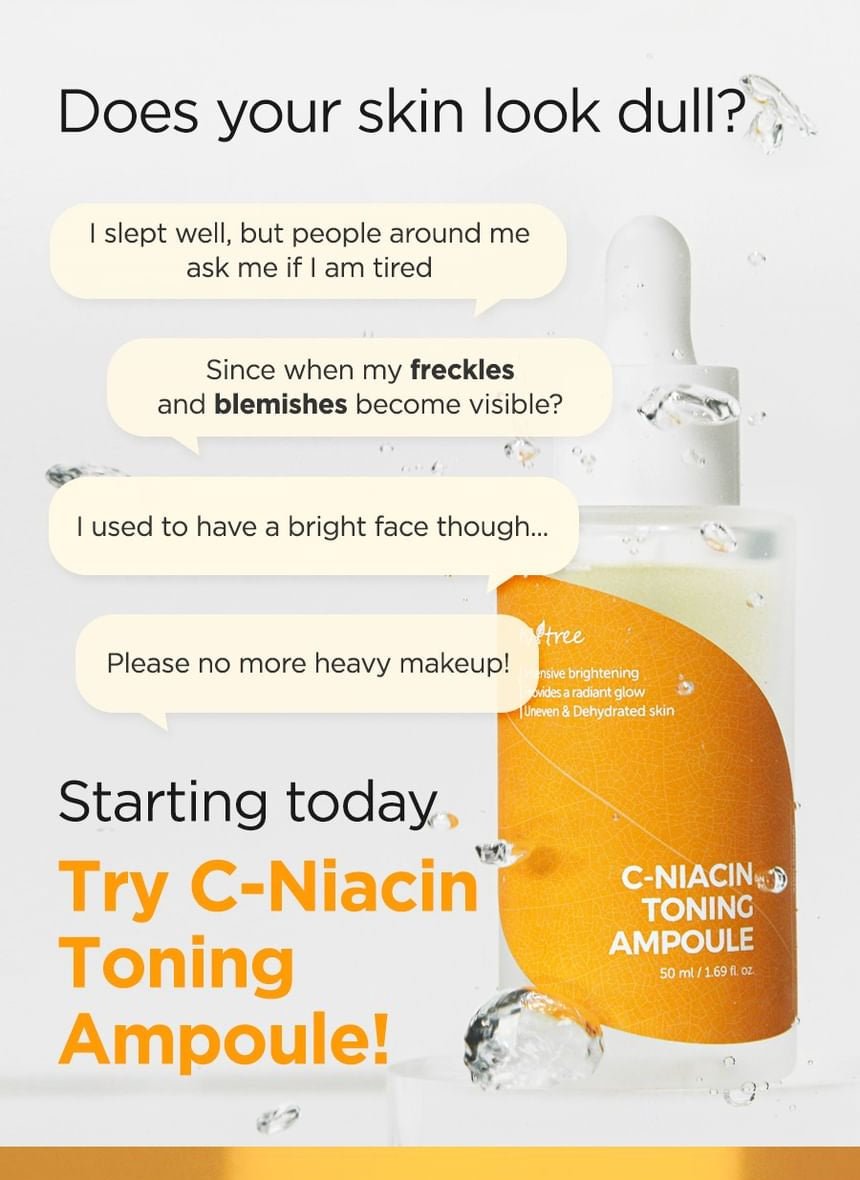 Isntree C-Niacin Toning Ampoule 50mL dull skin context