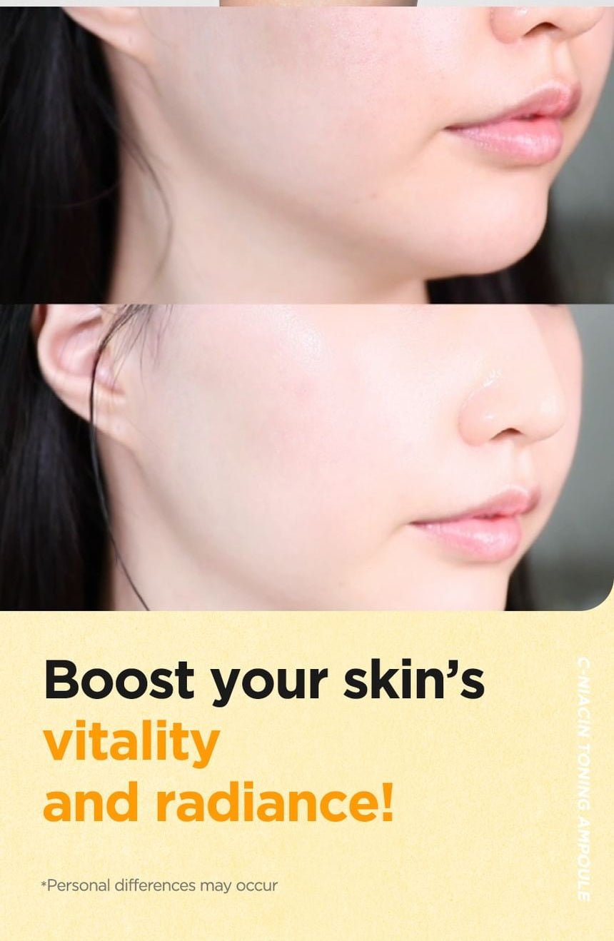 Isntree C-Niacin Toning Ampoule 50mL appearance demonstration with qualifier