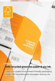 Isntree C-Niacin Toning Ampoule 50mL recycled paper and soy ink packaging