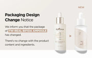 Isntree TW-Real Bifida Ampoule 50mL packaging design change notice