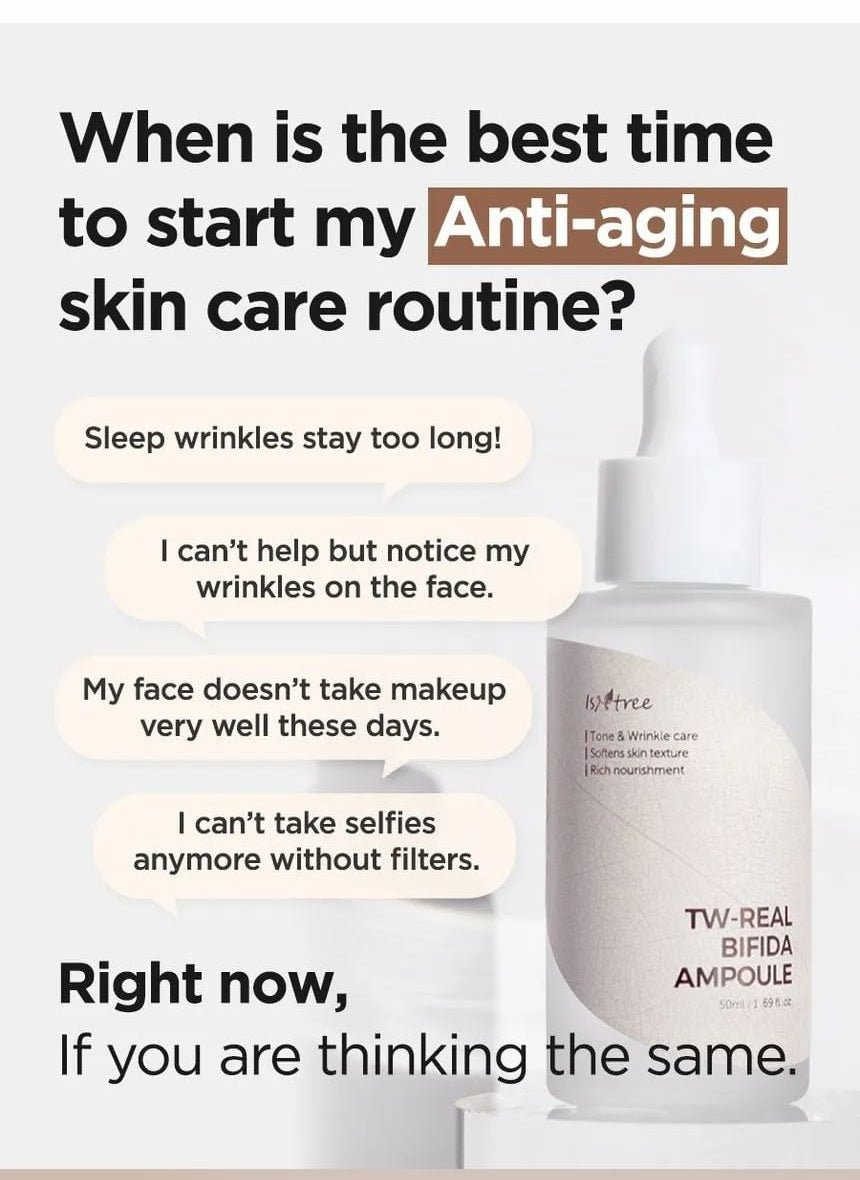 Isntree TW-Real Bifida Ampoule 50mL skin aging context