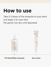 Isntree TW-Real Bifida Ampoule 50mL how to use and eye cream routine