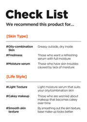 Isntree Green Tea Fresh Serum 50mL skin and lifestyle checklist