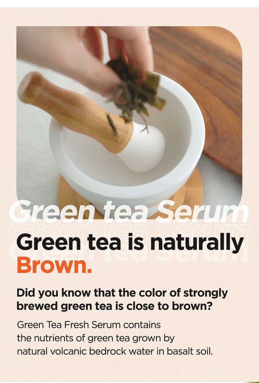 Isntree Green Tea Fresh Serum 50mL natural brown green tea color