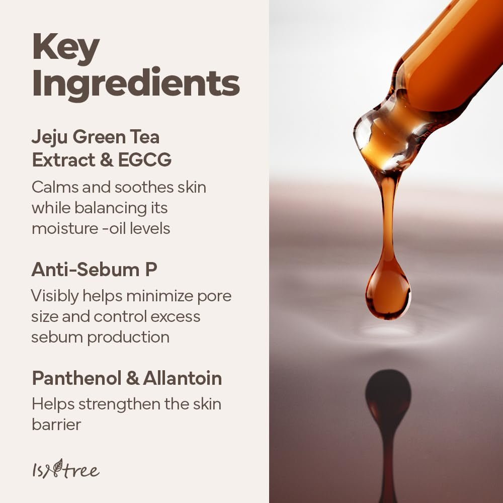 Isntree Green Tea Fresh Serum 50mL official key ingredients