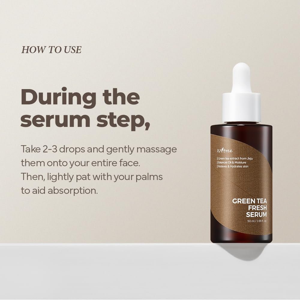 Isntree Green Tea Fresh Serum 50mL official serum application