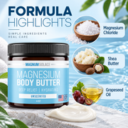 Magnum Solace Unscented Magnesium Body Butter formula highlights