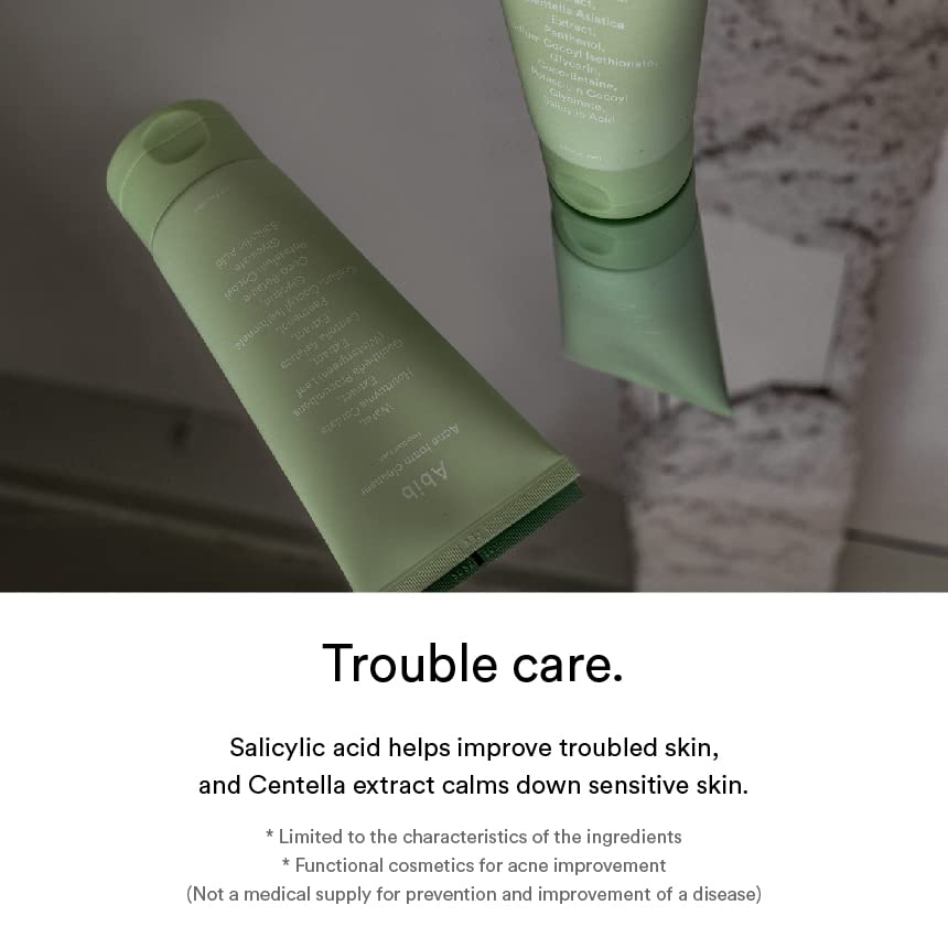 Abib Heartleaf Acne Foam Cleanser – Salicylic acid and centella trouble-care source panel