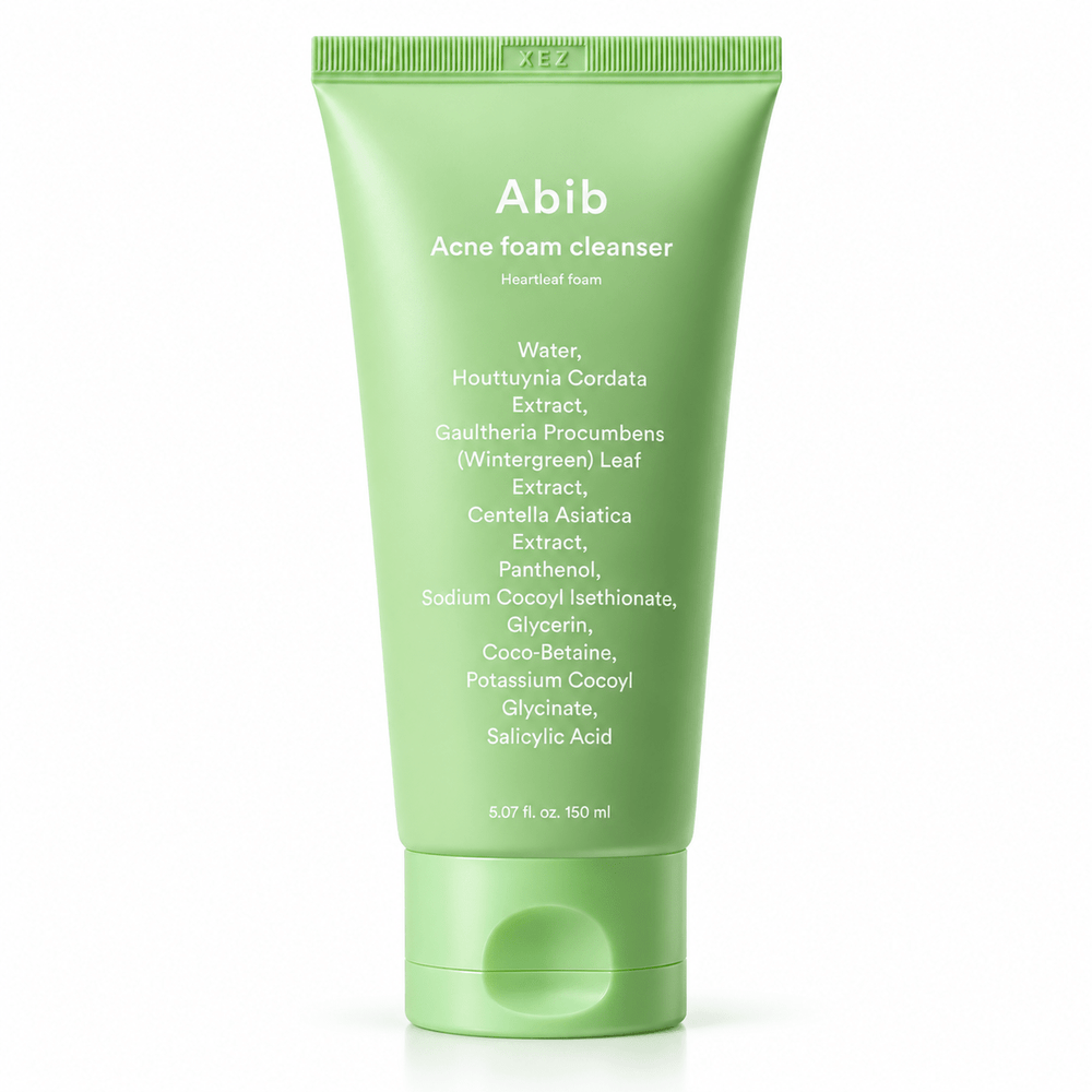 Abib Acne Foam Cleanser Heartleaf Foam 150ml authentic packaging on white