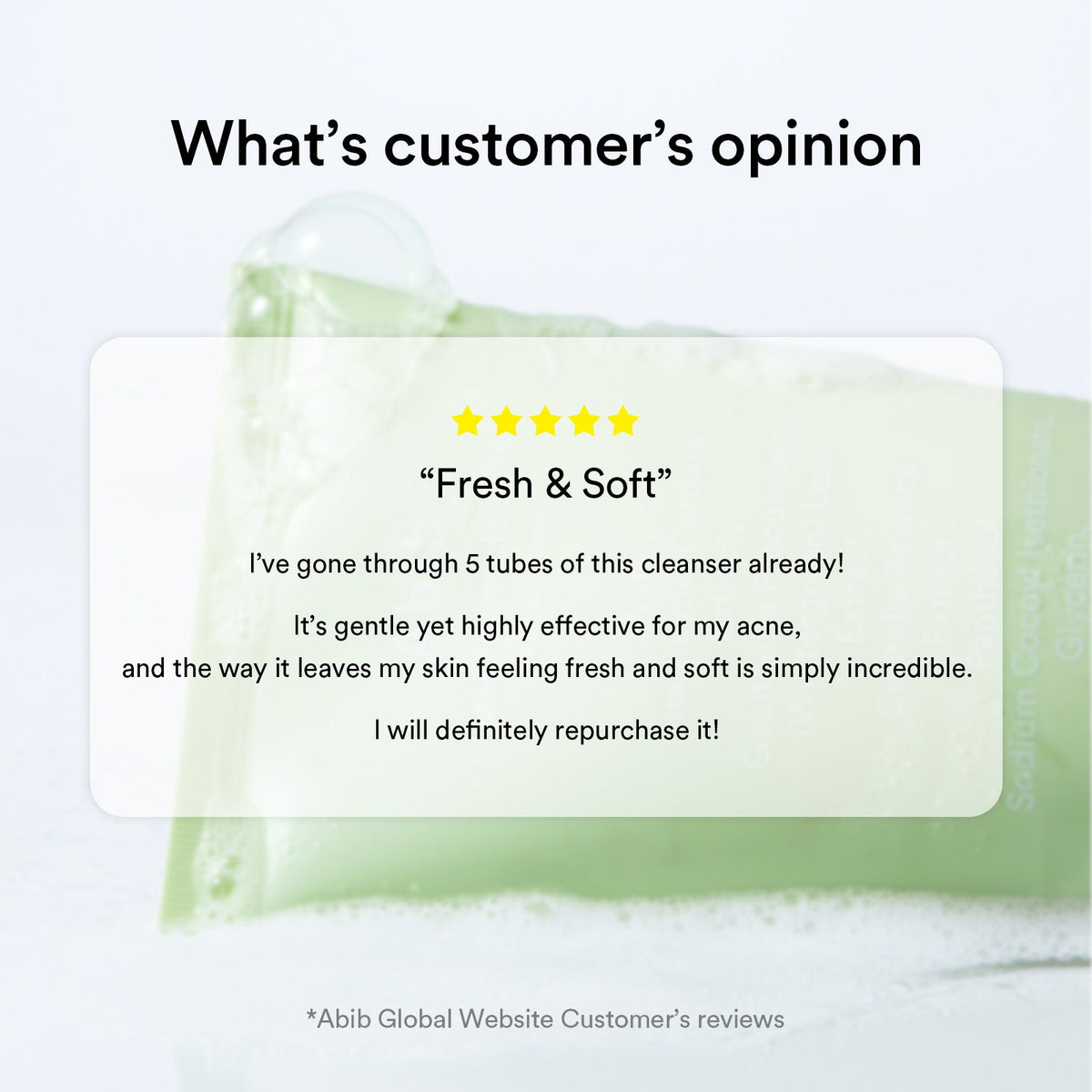 Abib Heartleaf Acne Foam Cleanser – Official customer review: fresh and soft