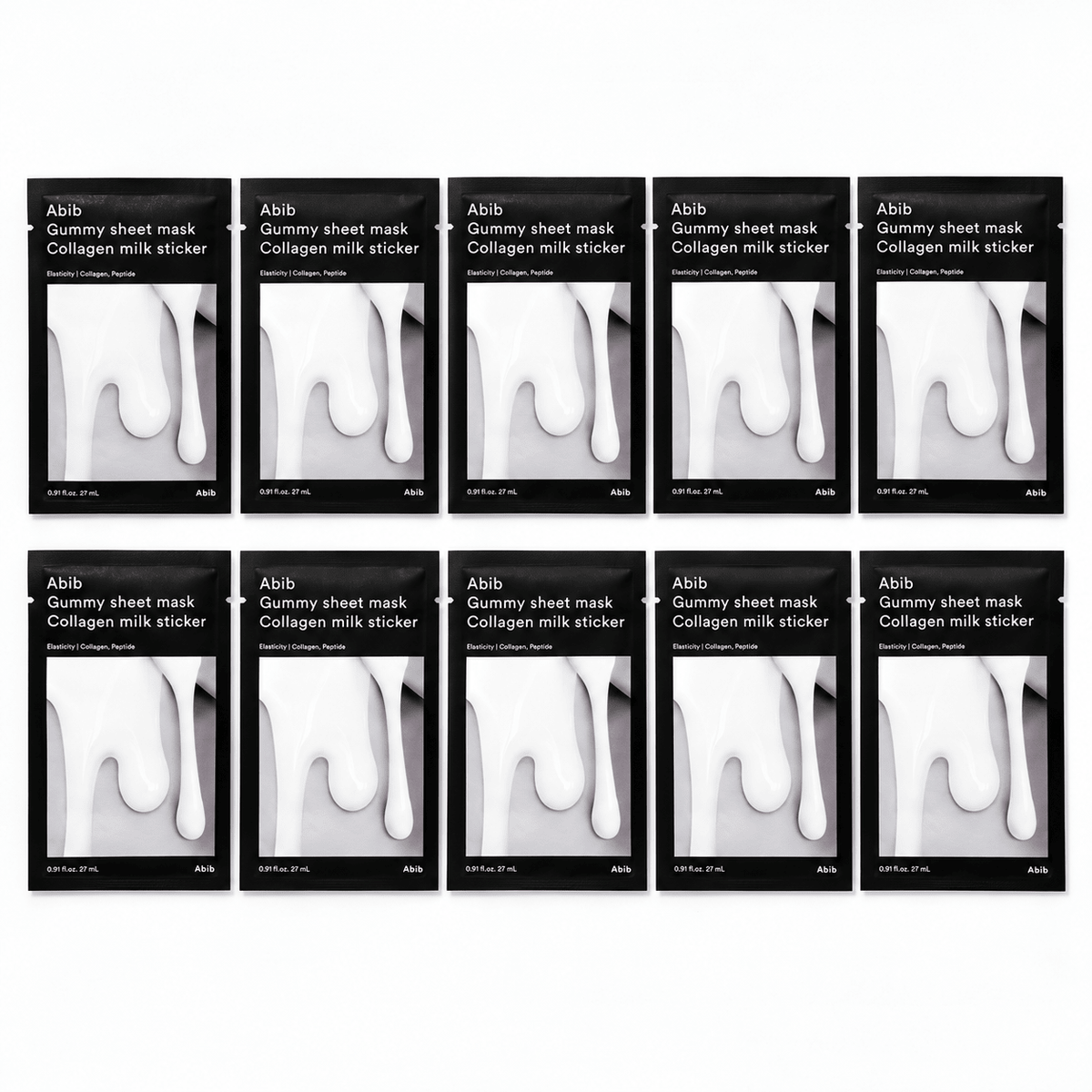 Ten Abib collagen milk sheet mask sachets