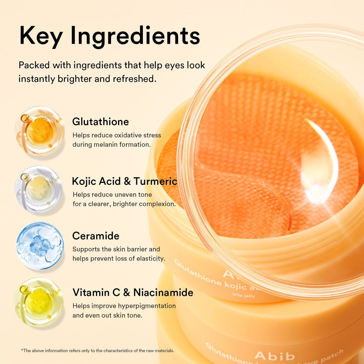 Abib Glutathione Kojic Acid Eye Patch Vita Jelly product information
