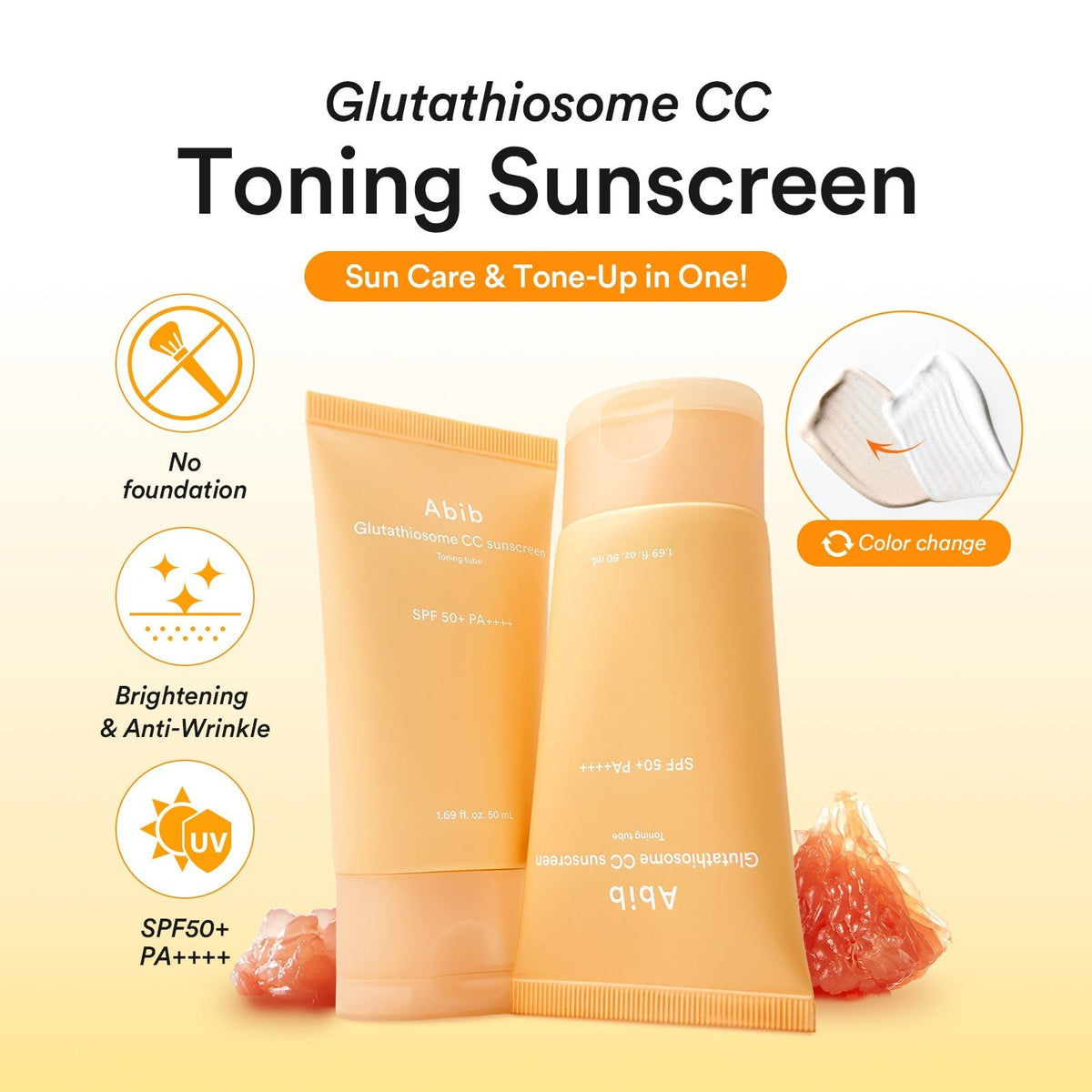 Abib Glutathiosome CC Sunscreen Toning Tube 50mL English product information 1