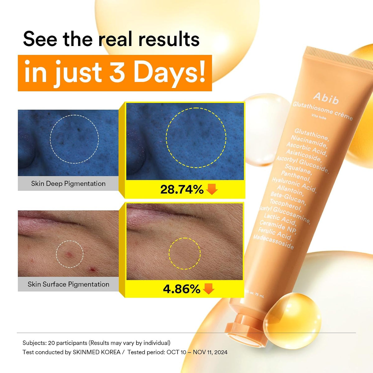 Abib Glutathiosome Cream Vita Tube 75mL English gallery product information 2