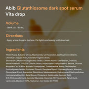 Abib Glutathiosome Dark Spot Serum Vita Drop 50mL English product information