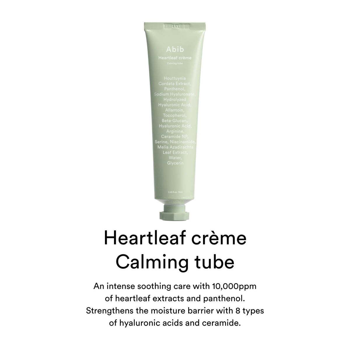 Abib Heartleaf Crème Calming Tube 75mL English official product information 1