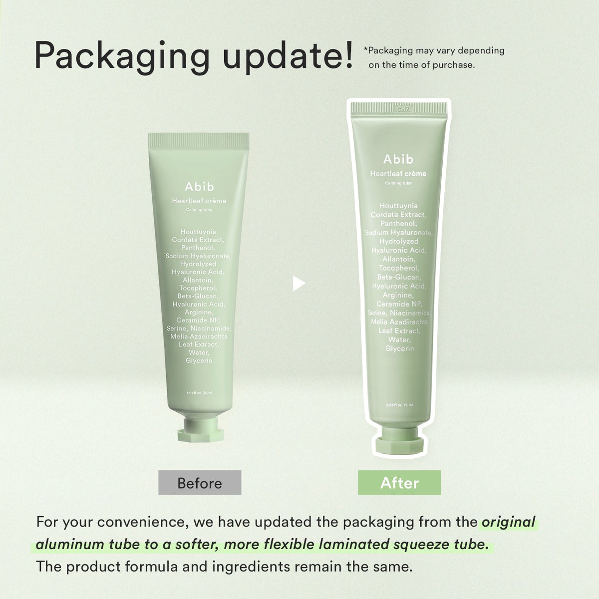 Abib Heartleaf Crème Calming Tube 75mL English official product information 7