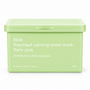 Abib Heartleaf Calming Sheet Mask Daily Pick 30 sheets on white background