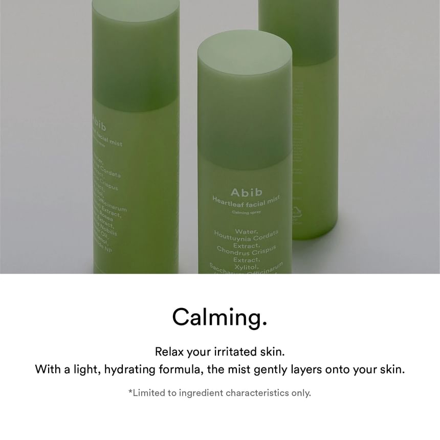 Abib Heartleaf Facial Mist English product information