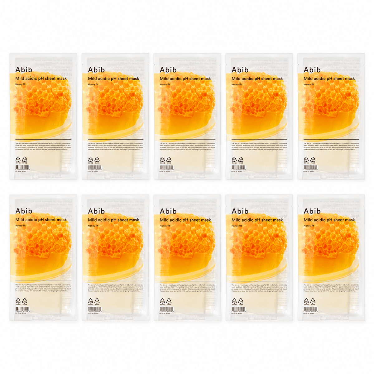 Ten Abib honey fit sheet mask sachets