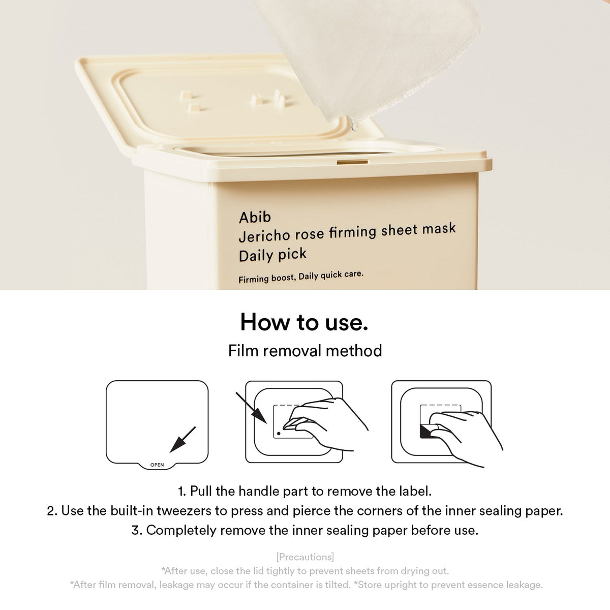 Abib Jericho Rose Firming Daily Pick English product information jericho-rose-firming-sheet-mask-daily-pick 11