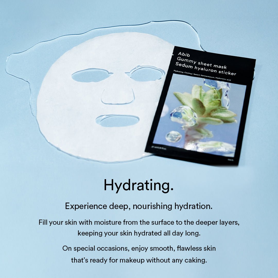 Abib Sedum Hyaluron Gummy Sheet Mask English information hyaluron-sticker 8