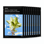 Abib Gummy Sheet Mask Sedum Hyaluron Sticker 10 Sheets on white background