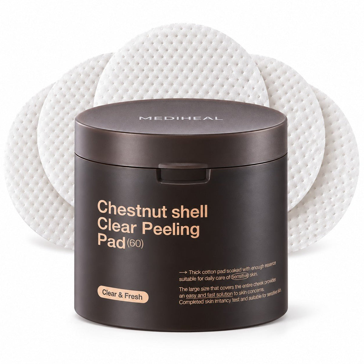MEDIHEAL Chestnut Shell Clear Peeling Pad 60 Pads - AHVTE
