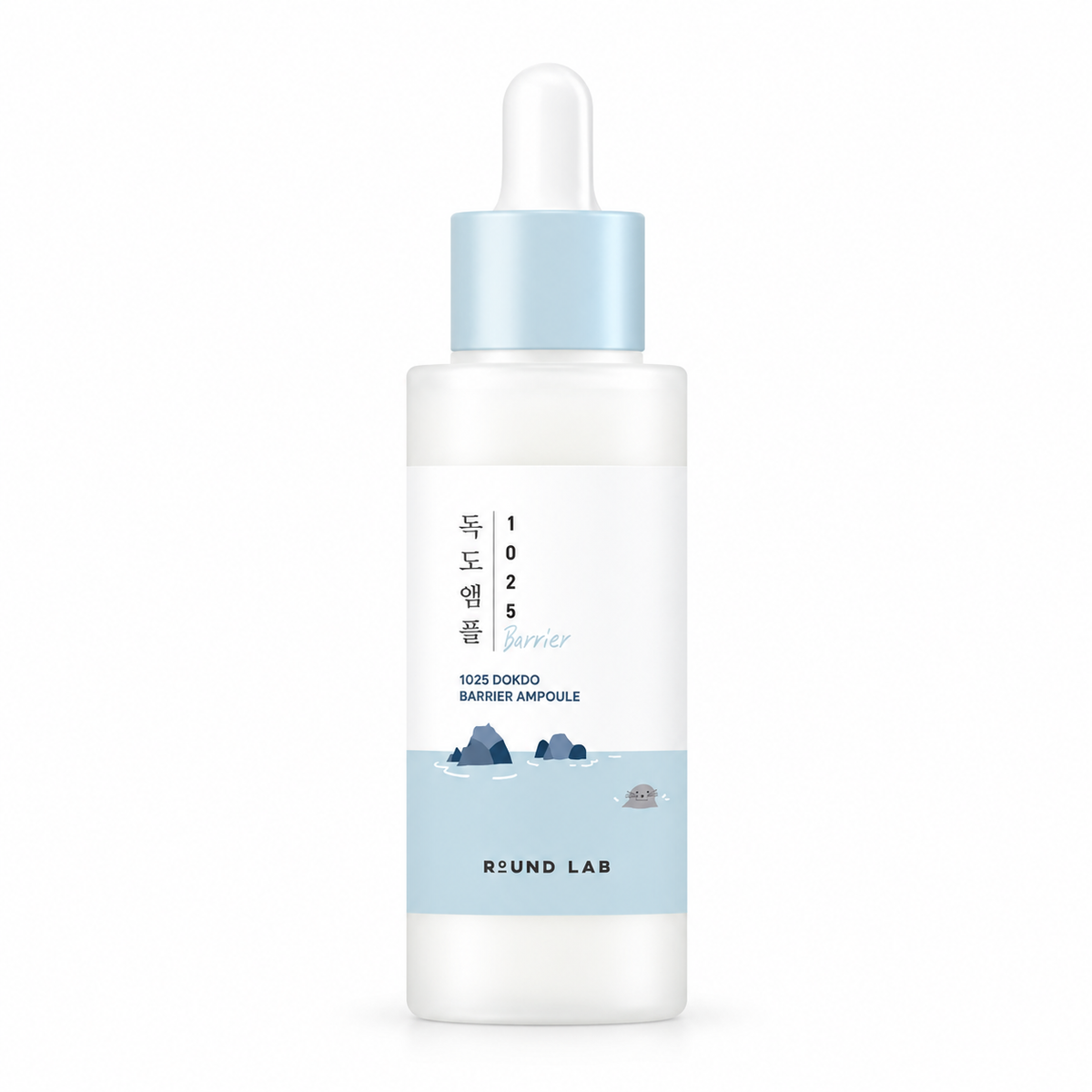 ROUND LAB 1025 Dokdo Barrier Ampoule 50ml on a pure white background