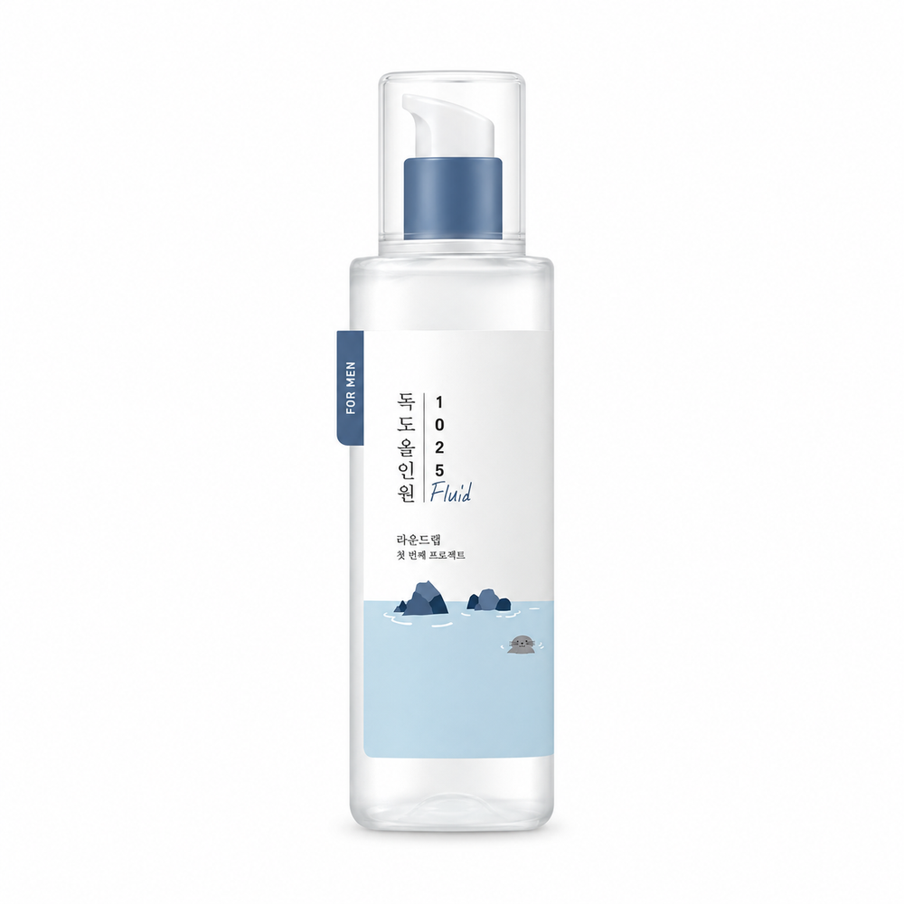 ROUND LAB 1025 Dokdo For Men All-in-One Fluid 200ml on a pure white background