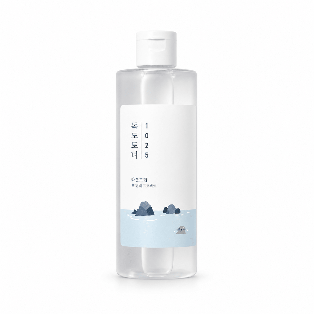 ROUND LAB 1025 Dokdo Toner 500ml on a pure white background