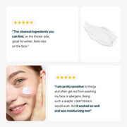 Customer reviews showing 1025 Dokdo Cream is moisturizing and works well for sensitive skin