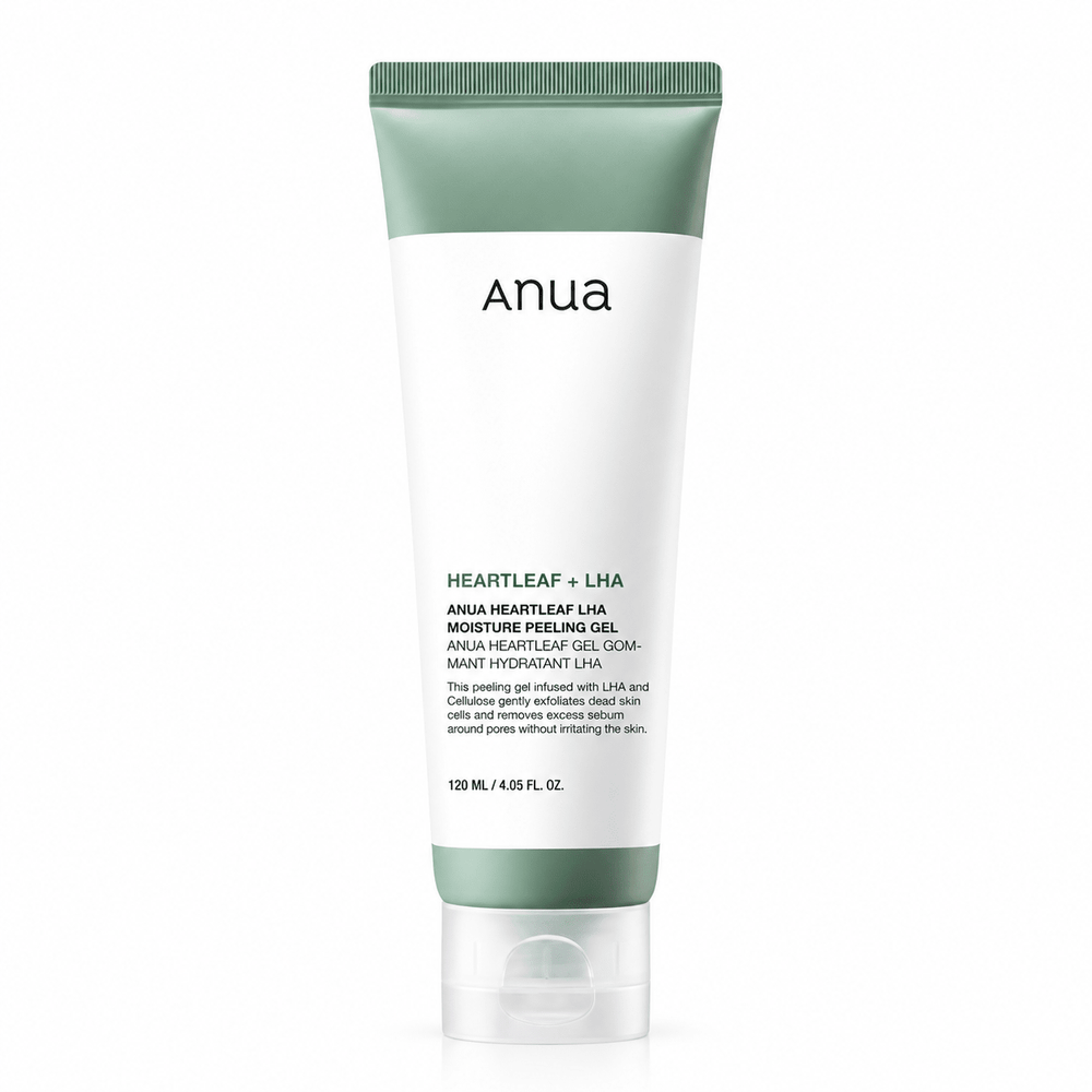 Anua Heartleaf LHA Moisture Peeling Gel 120 ml tube on white background