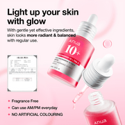 Anua Niacinamide 10 TXA 4 Serum fragrance-free formula overview