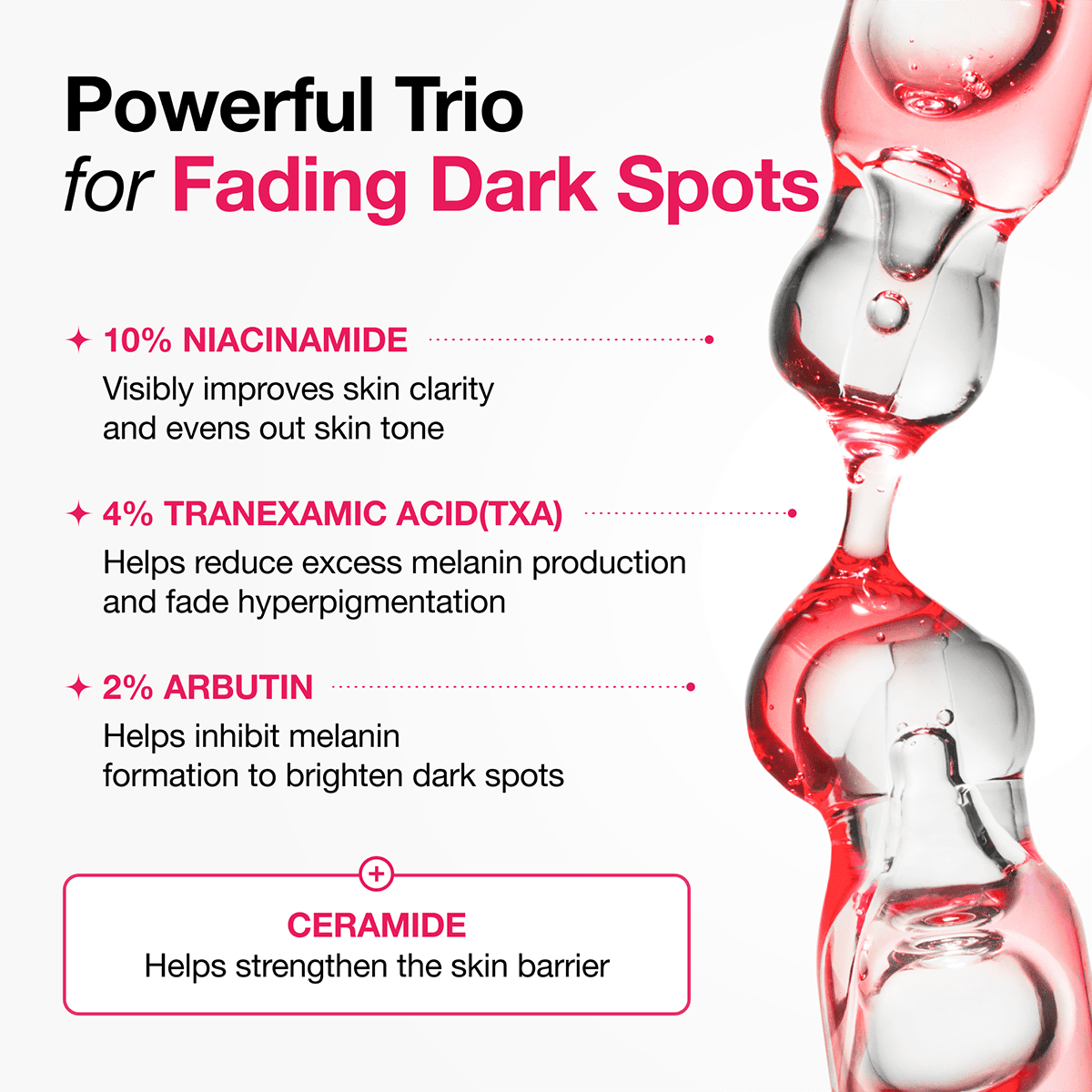 Anua Niacinamide 10 TXA 4 Serum highlighted ingredients